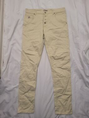 Classic Men's Khaki Slim Chinos - Light Beige